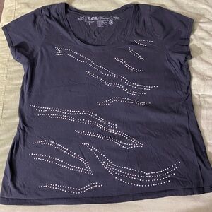 LOL Vintage black with bling T-shirt top shirt woman’s Sz 3 F-21